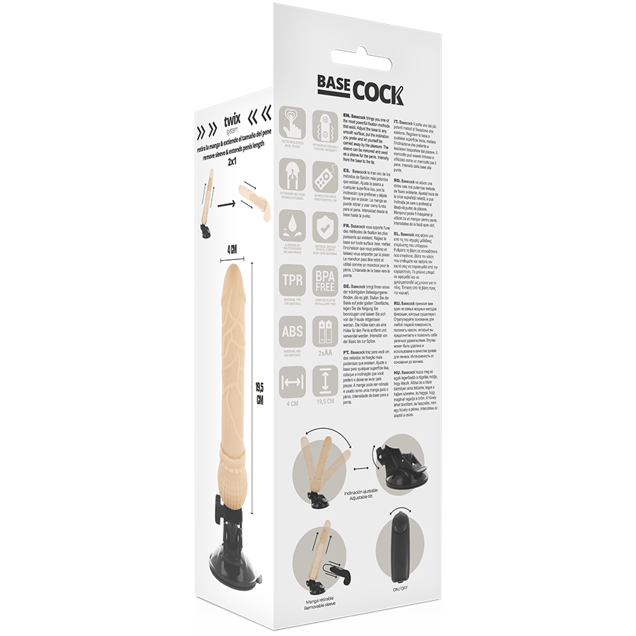 BASECOCK - VIBRADOR DE CONTROLE REMOTO NATURAL REALISTA BASECOCK 19,5 CM - Image 5