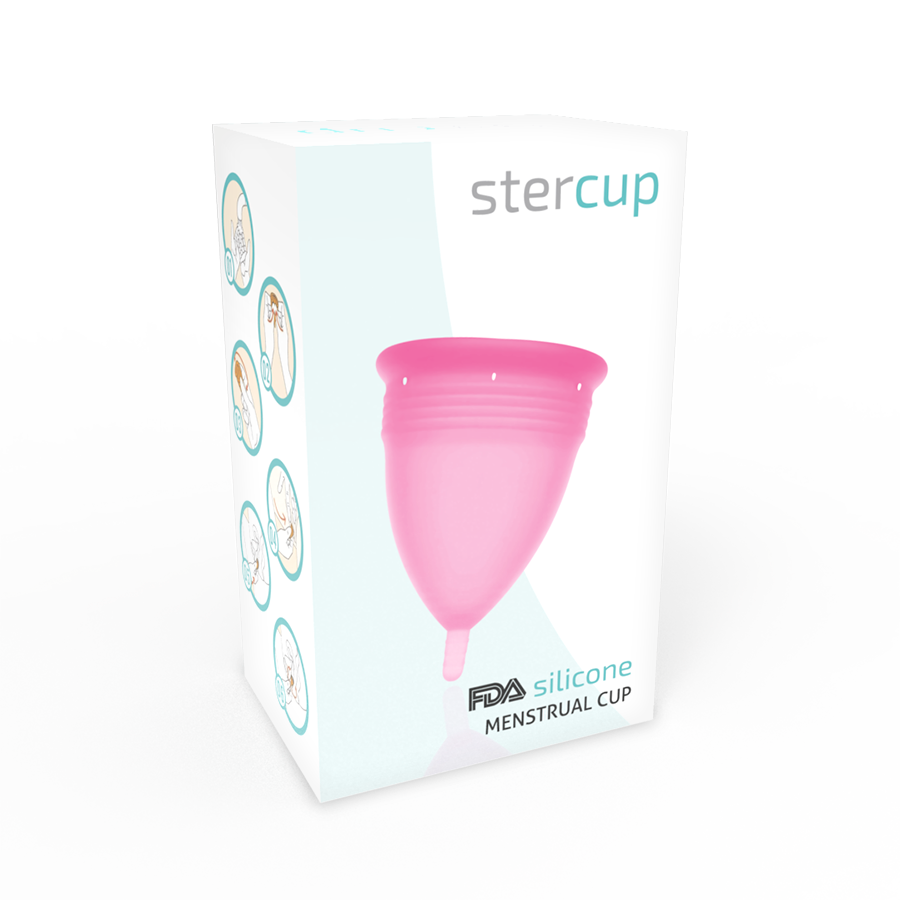 STERCUP - COPO MENSTRUAL DE SILICONE FDA ROSA - TAMANHO L - Image 5