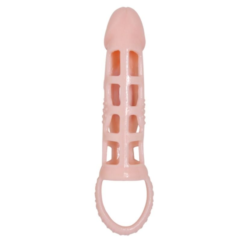 BAILE - CAPA EXTENSORA DE PÊNIS COM VIBRAO E ALA NATURAL 13.5 CM - Image 5