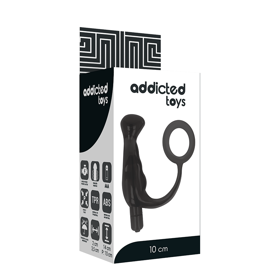 ADDICTED TOYS - VIBRADOR- PROST TICO PRETO 10 CM - Image 5