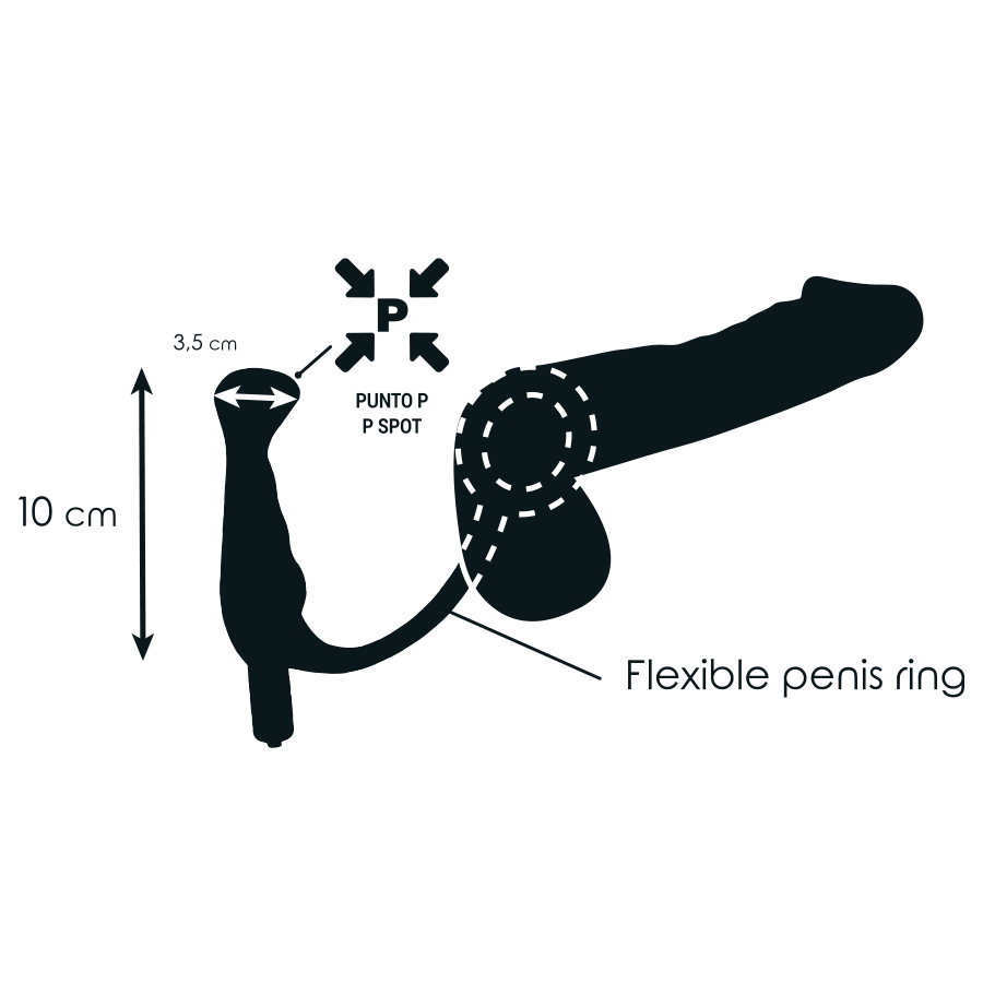 ADDICTED TOYS - VIBRADOR- PROST TICO PRETO 10 CM - Image 4