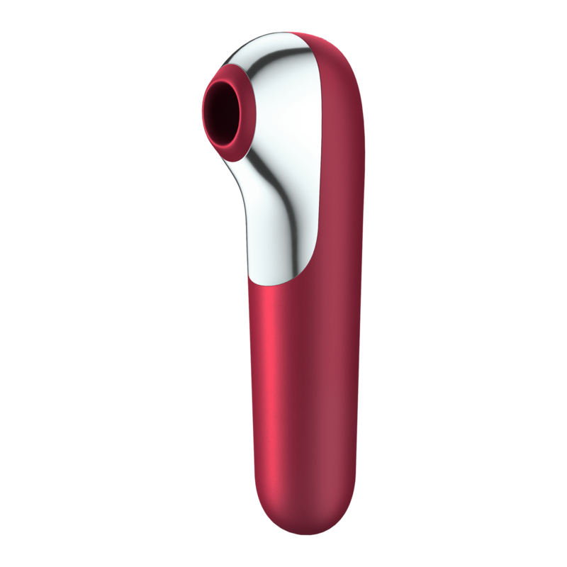 SATISFYER - VIBRADOR E SUCCIONADOR DUAL LOVE COM AR PULSADO VERMELHO - Image 5