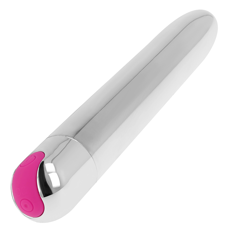 OHMAMA - VIBRADOR PRATA RECARREGVEL 10 MODOS 18,5 CM - Image 3